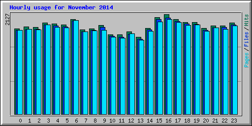 Hourly usage for November 2014