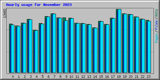 Hourly usage for November 2023