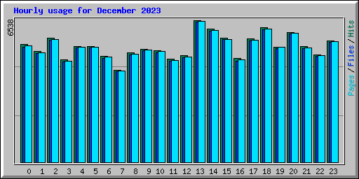 Hourly usage for December 2023