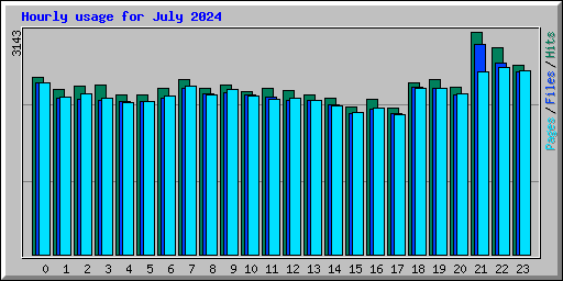 Hourly usage for July 2024