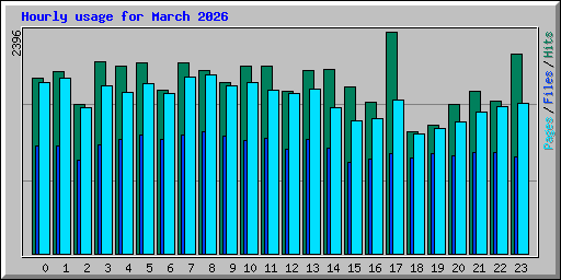 Hourly usage for March 2026