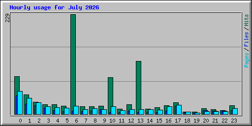 Hourly usage for July 2026